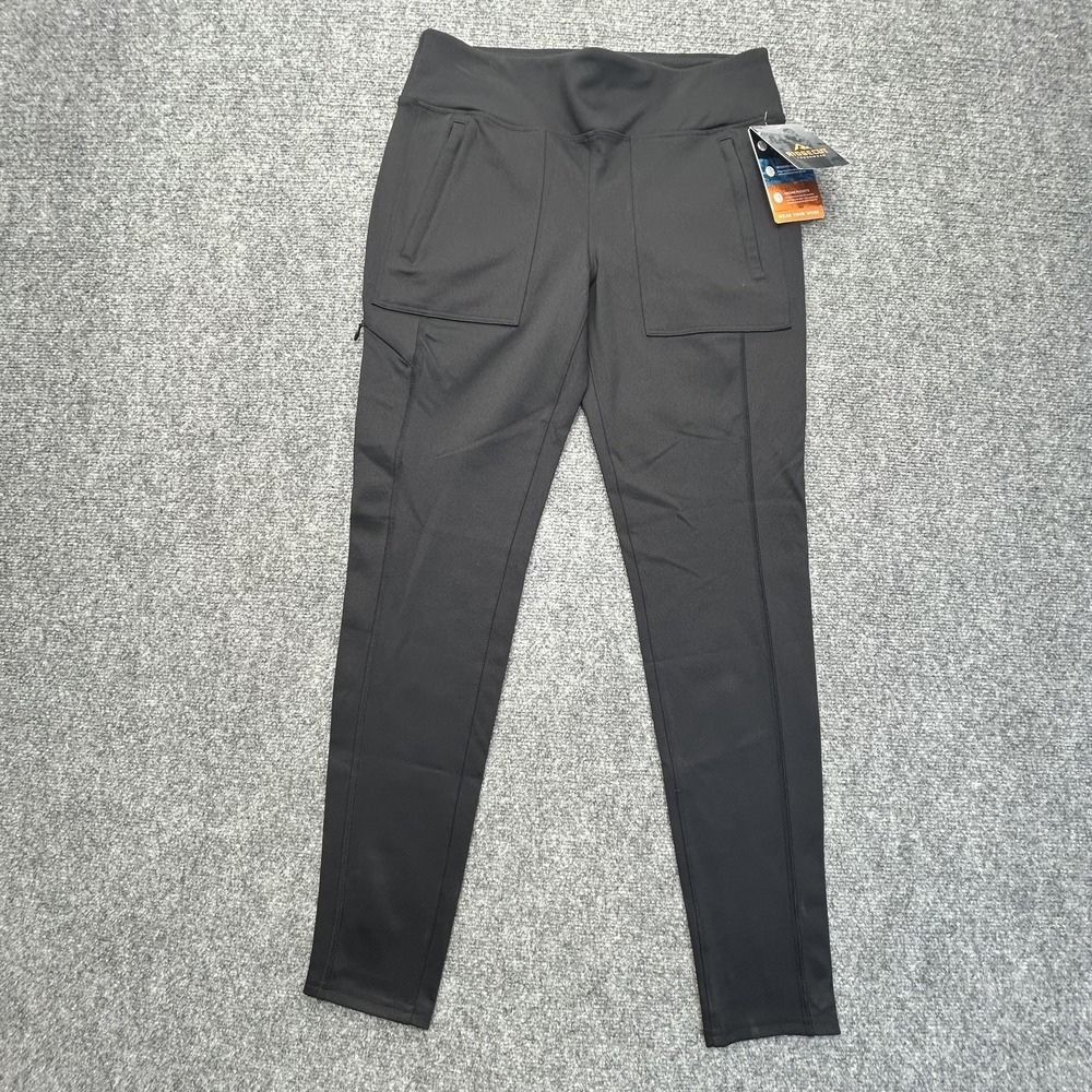 Ridgecut Pants Womens Small Black Workwear Cargo Leggings UPF 40 Zip Pockets